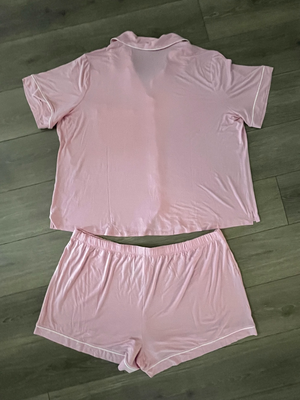 NWT Auden Light Pink Short Sleeve Button-Front Pajama Short Set Size 3X - Picture 2 of 6
